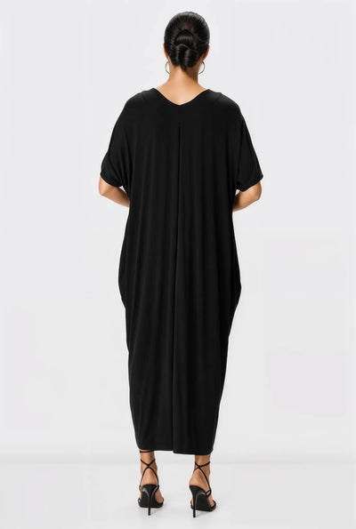 Dolman Sleeve Jersey Knit Shift Dress