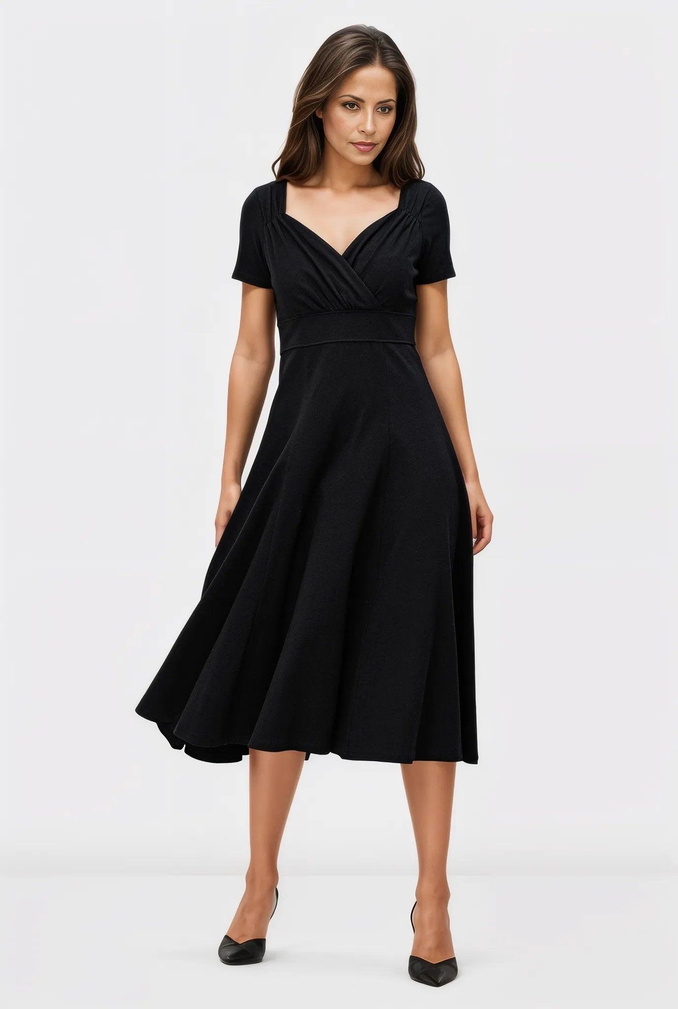 Sweetheart Cotton Jersey Empire Dress