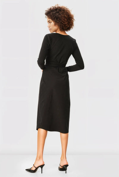 Tie Waist Cotton Jersey Dress