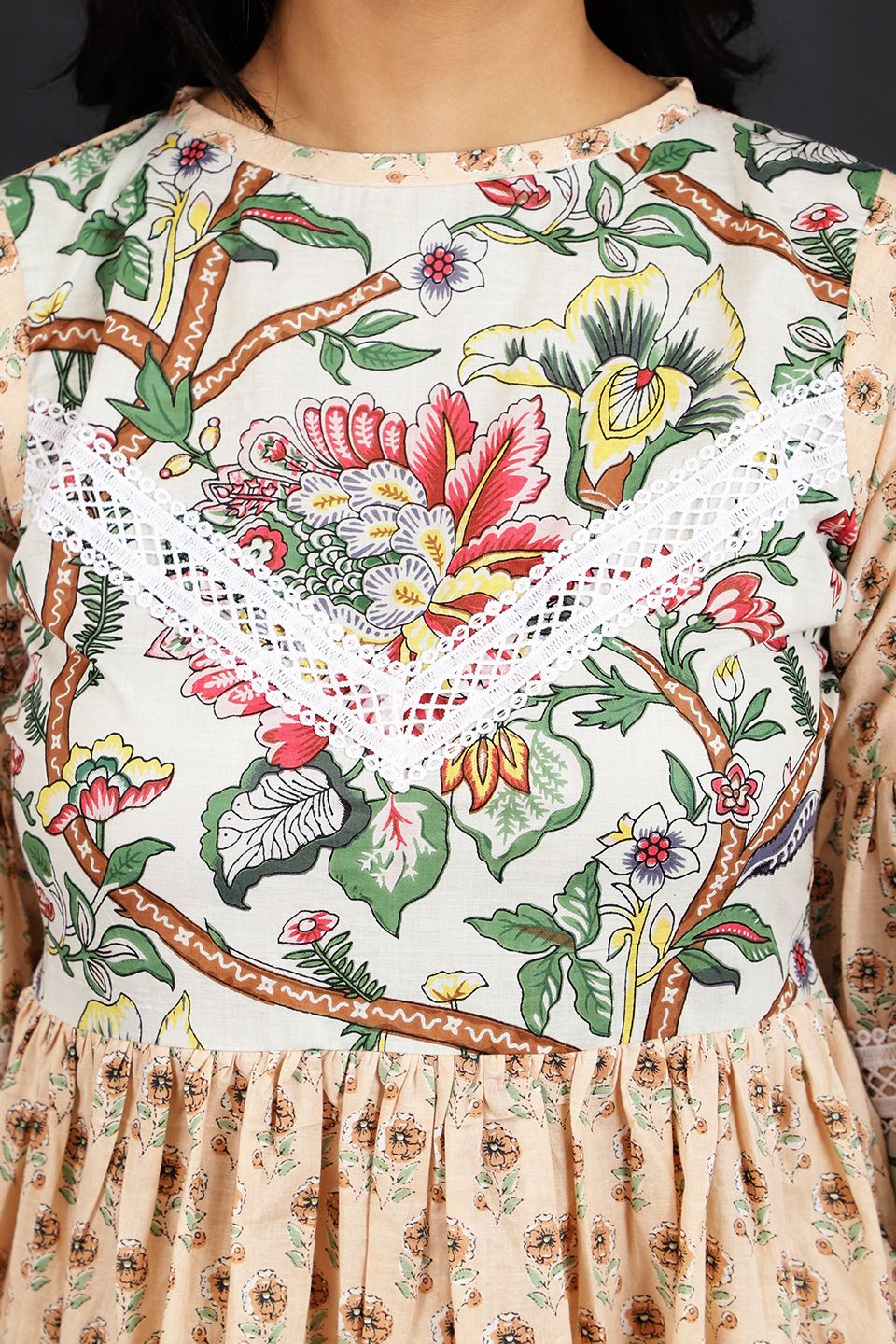 Jaipur Cotton Beige Dress(Test)
