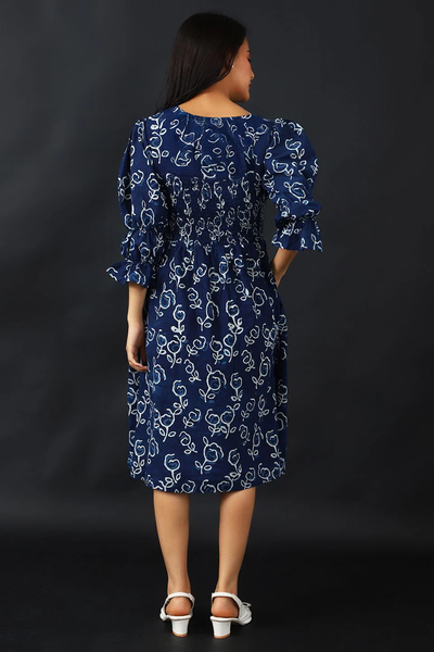 Indigo Cotton Blue Dress