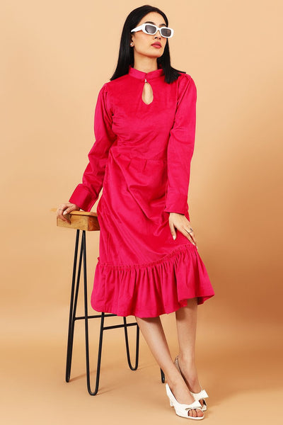 Velvet-Pink-Cotton-Maxi-Dress-DS321