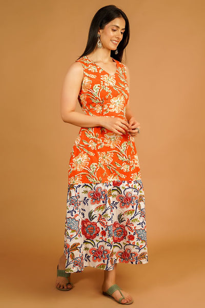 Bagru Multicolor Maxi Dress