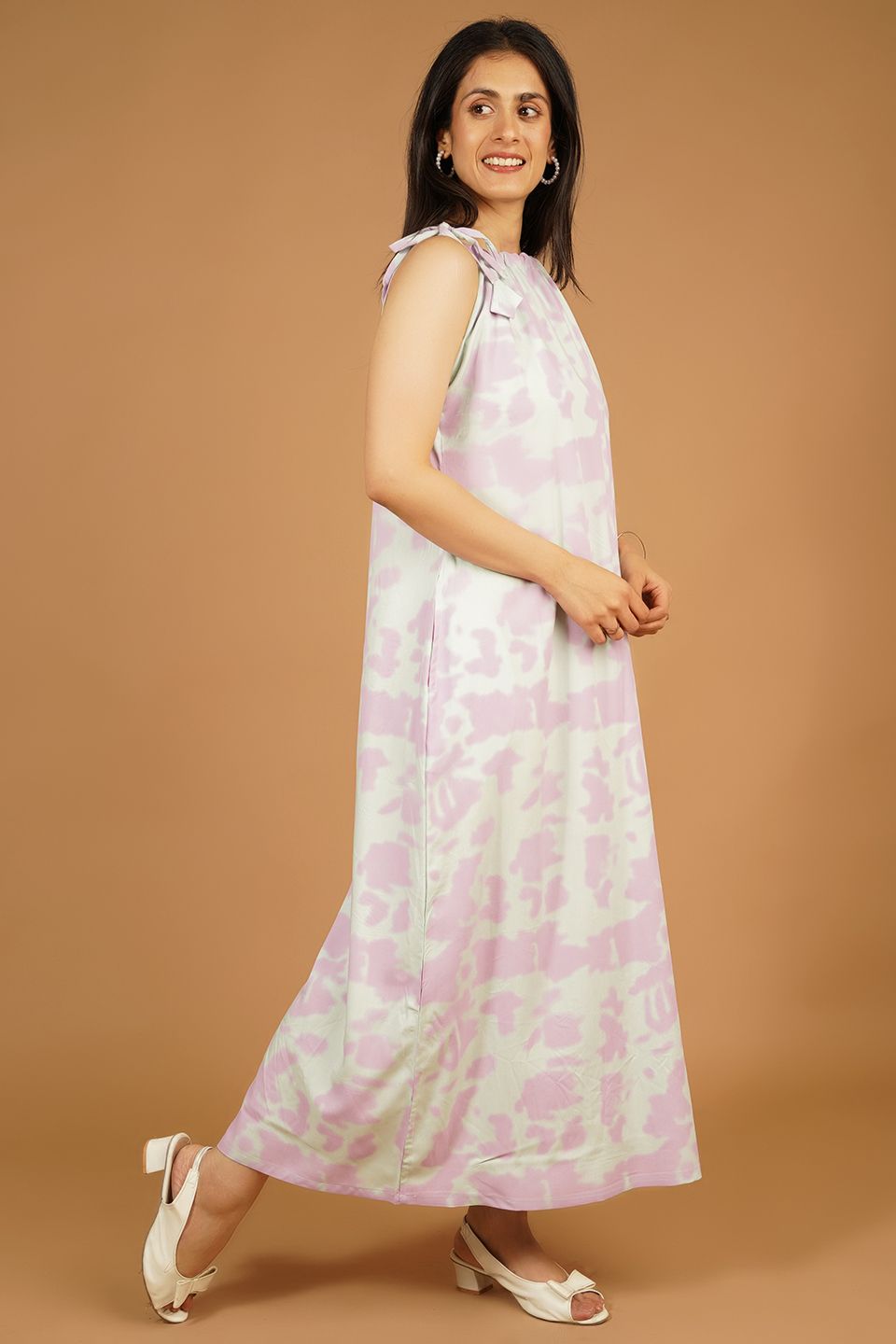 Premium Cotton Pink Maxi Dress