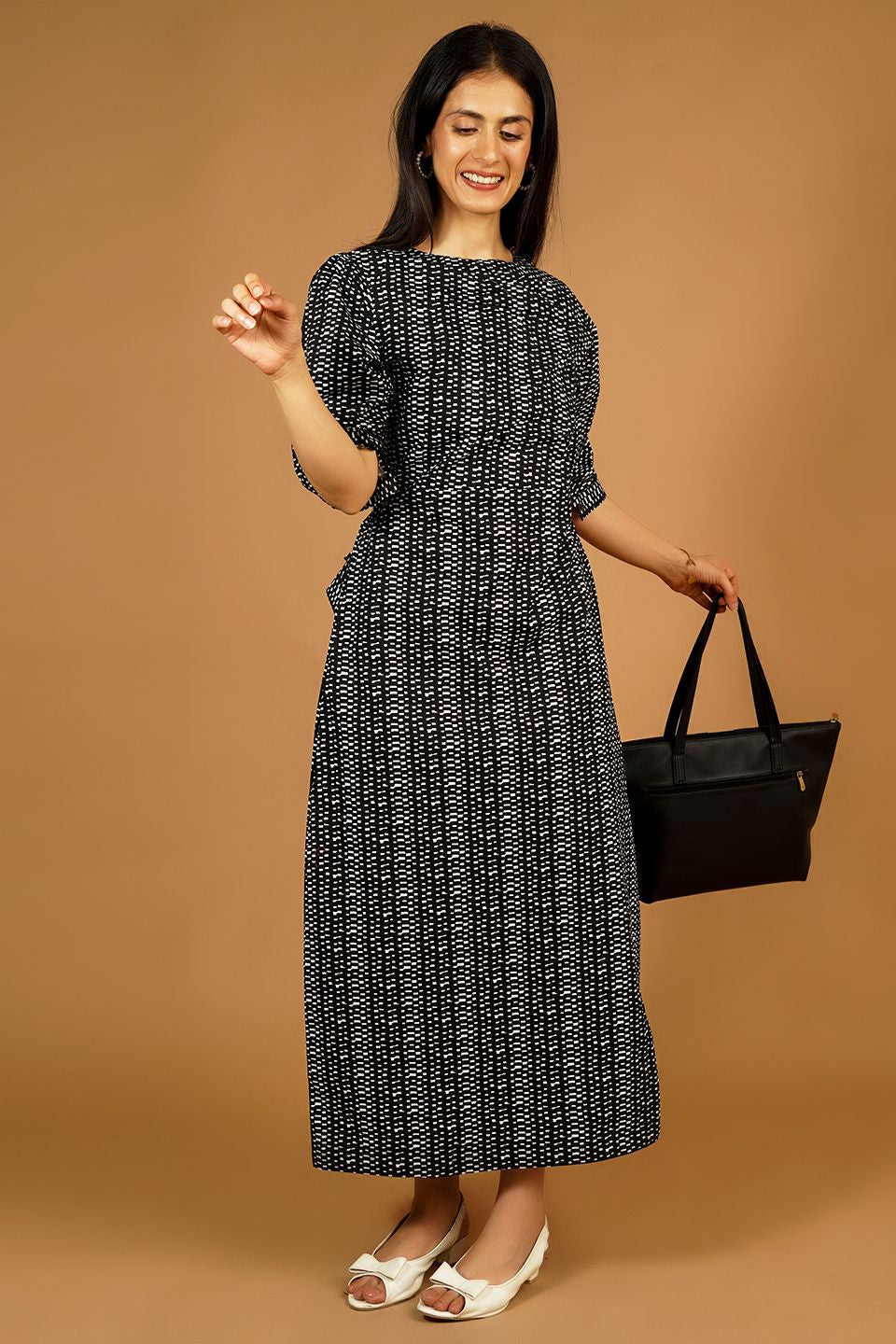 Premium Cotton Black Maxi Dress