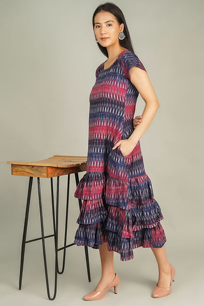 IKAT Maxi Blue Dress