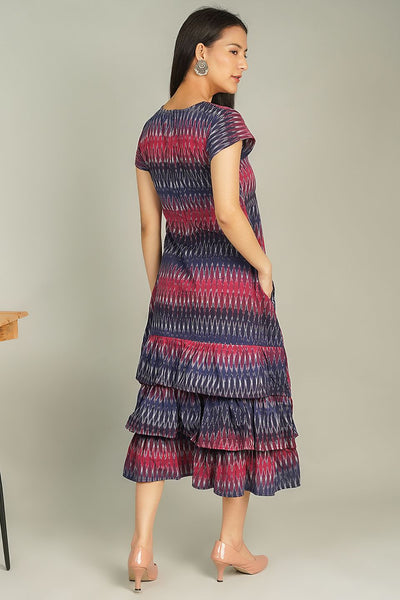 IKAT Maxi Blue Dress