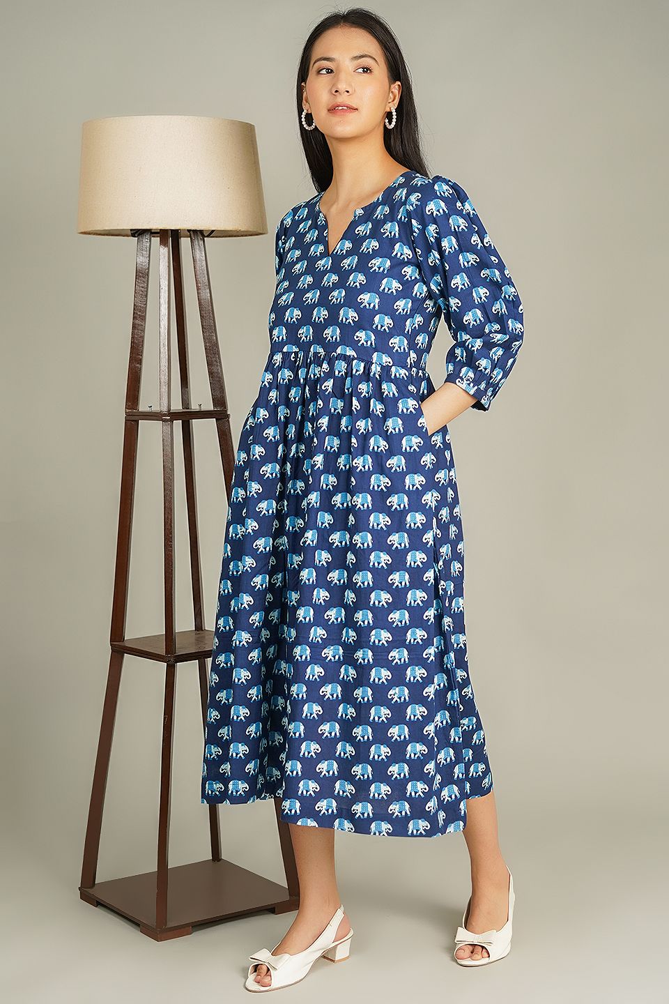 Indigo Midi Blue Dress