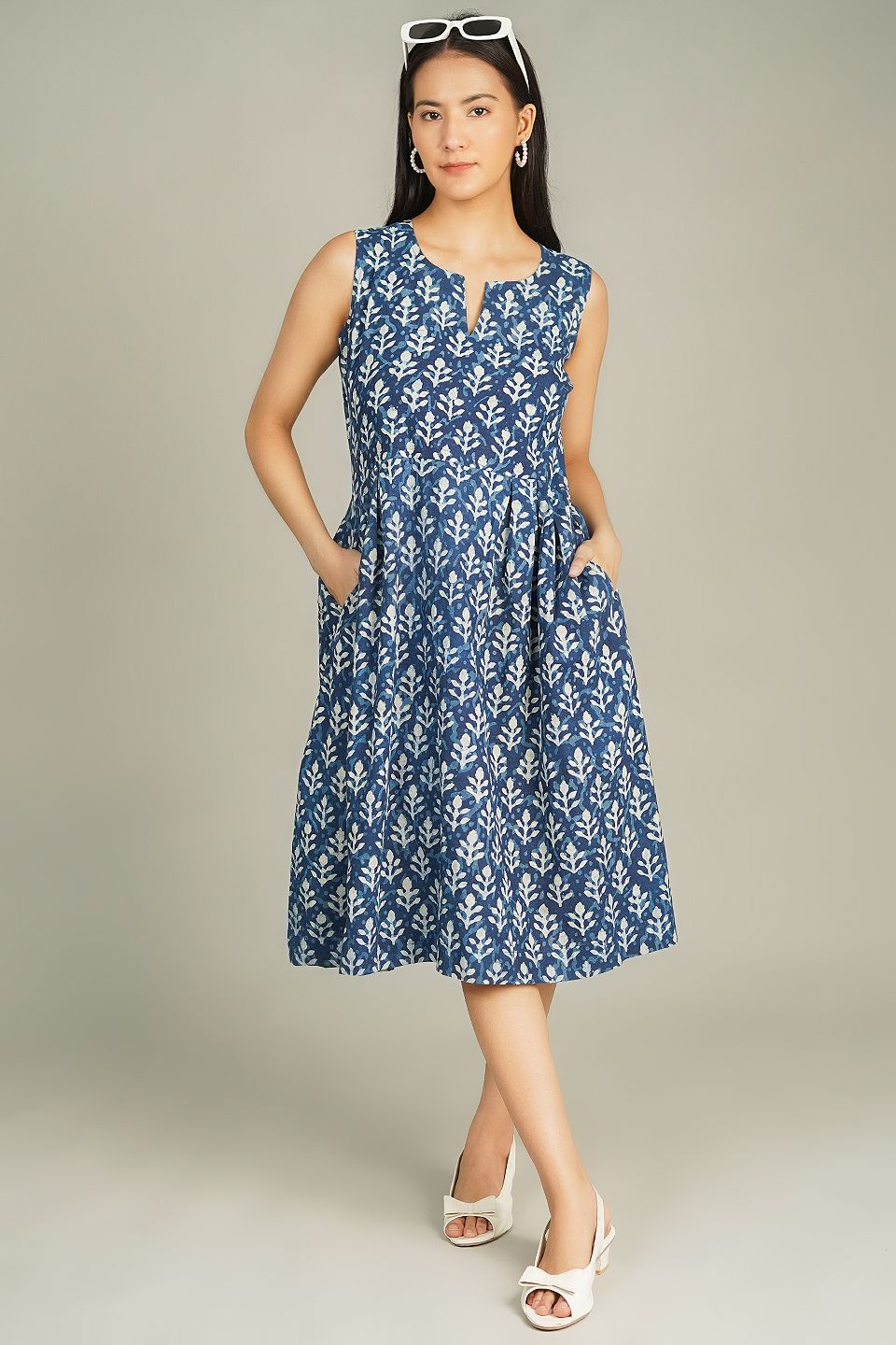 Indigo Midi Blue Dress