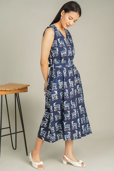 Indigo Midi Blue Dress