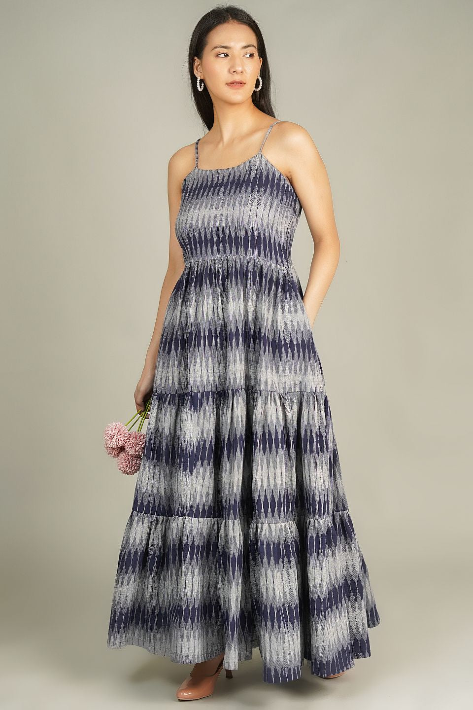 IKAT MAXI Grey Dress