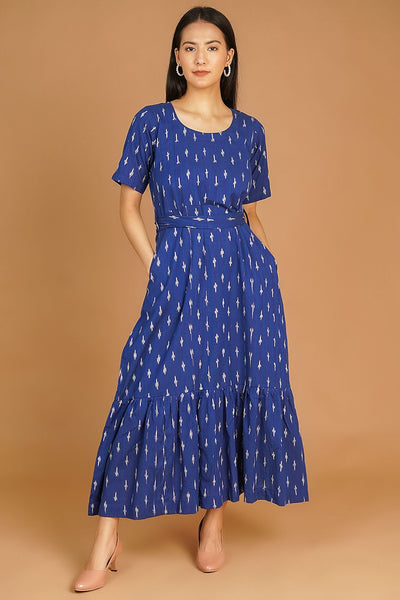 IKAT MAXI Blue Dress