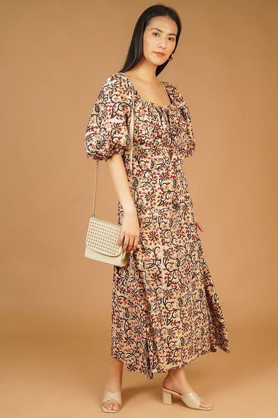 Bagru MAXI Beige Dress