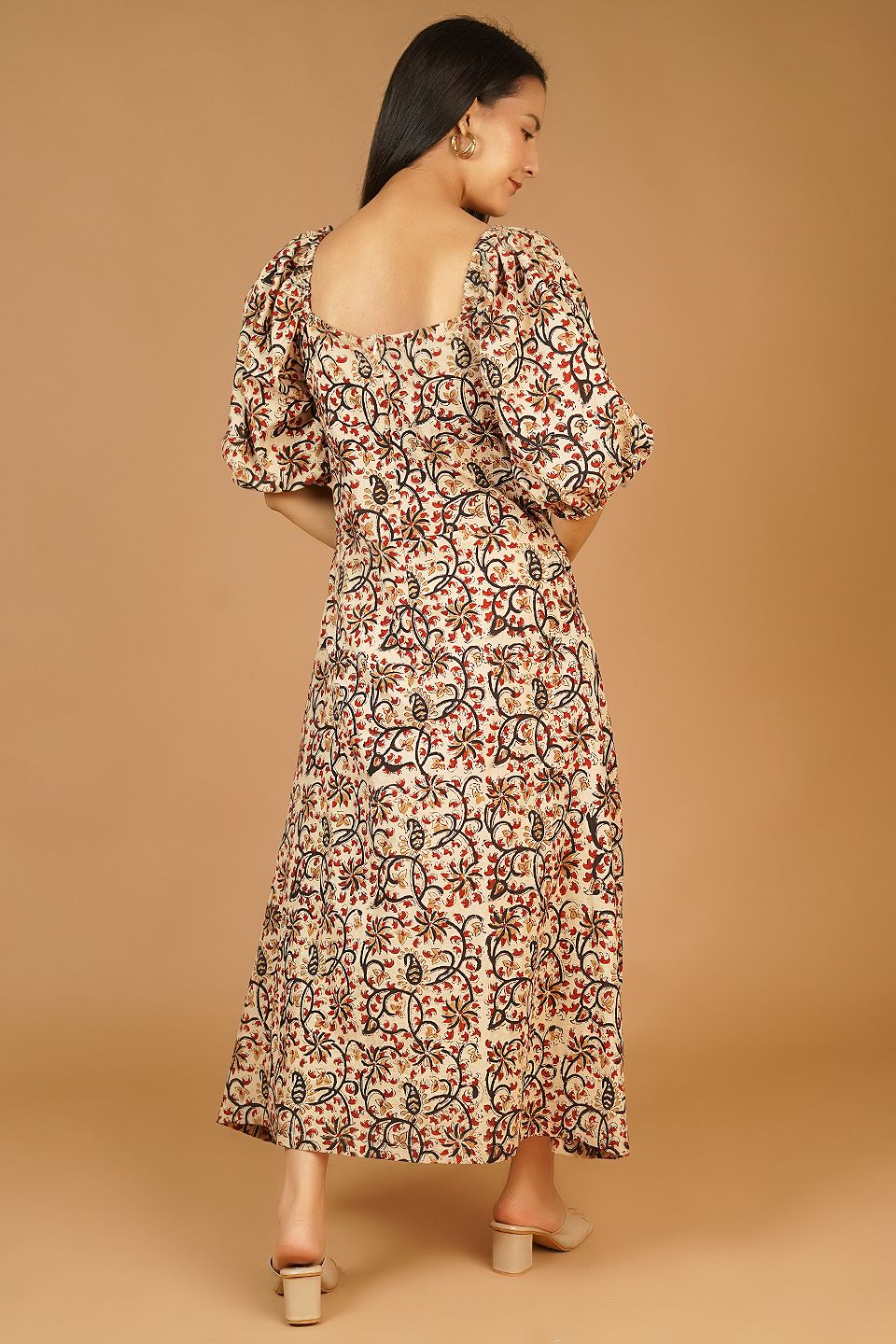 Bagru MAXI Beige Dress