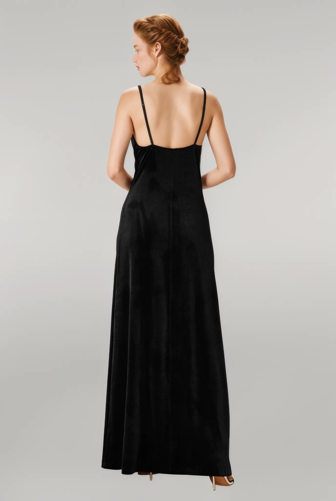 Stretch velvet slip Dress