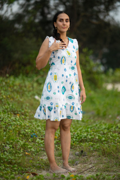 Premium Cotton White Mini Dress