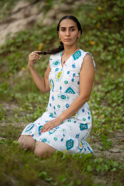 Premium Cotton White Mini Dress