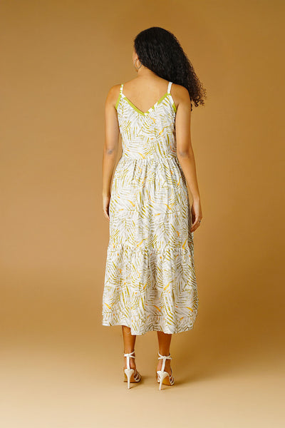 Premium Cotton White Midi Dress