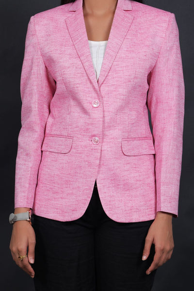 Linen Cotton Pink Blazer