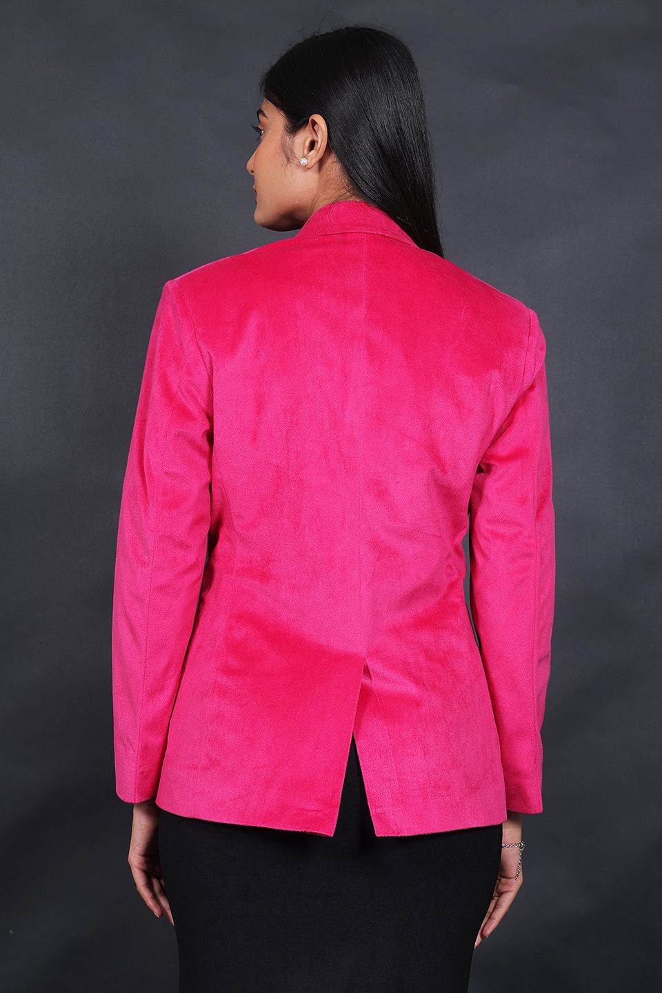 Cotton Velvet Pink Blazer