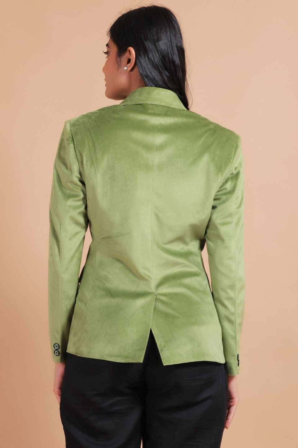 Cotton Velvet Green Blazer