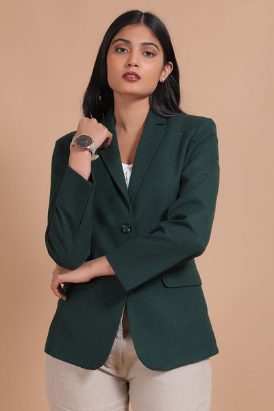 Tweed Wool Green Blazer