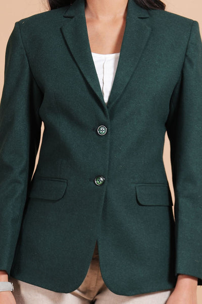 Tweed Wool Green Blazer