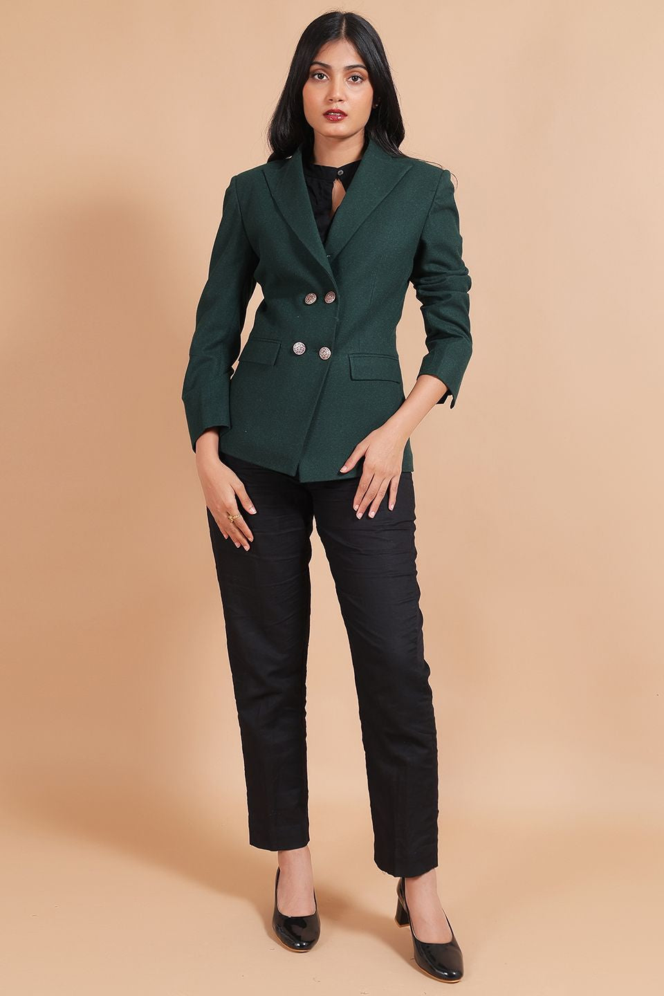 Tweed Wool Green Blazer