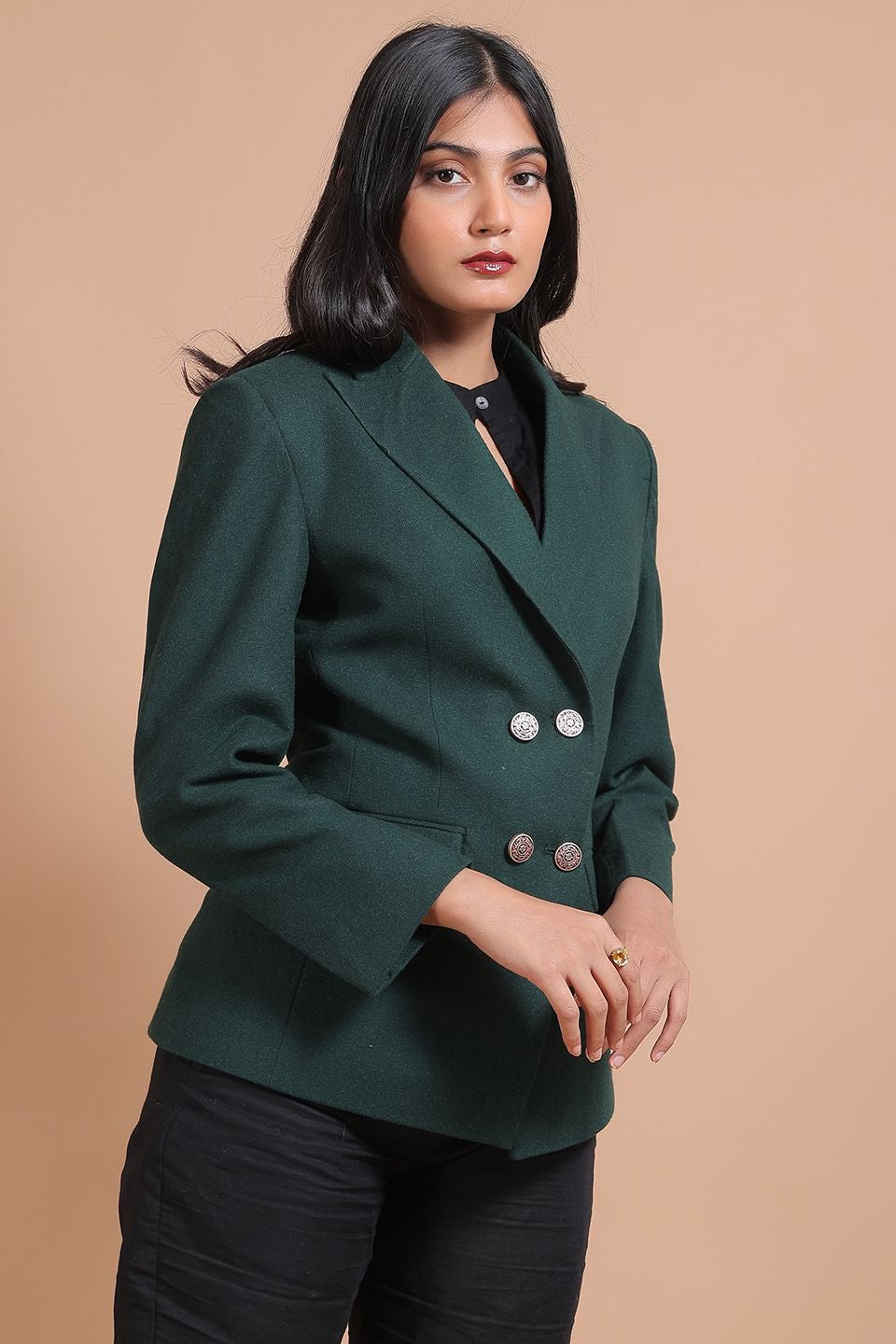 Tweed Wool Green Blazer