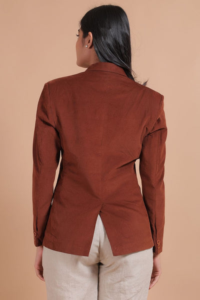 Corduroy Cotton Brown Blazer