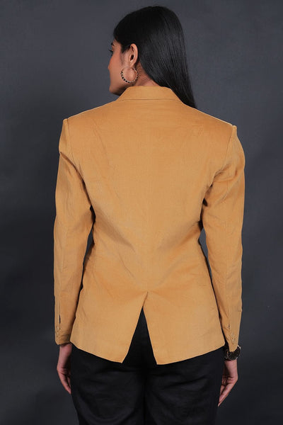 Corduroy Cotton Gold Blazer