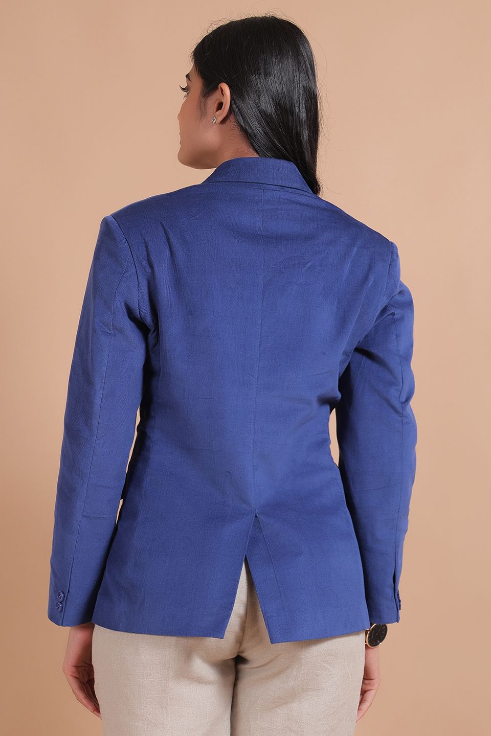 Corduroy Cotton Blue Blazer