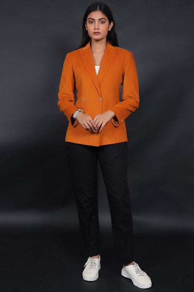 Tweed Wool Orange 1 Blazer