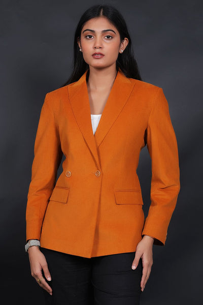 Tweed Wool Orange 1 Blazer