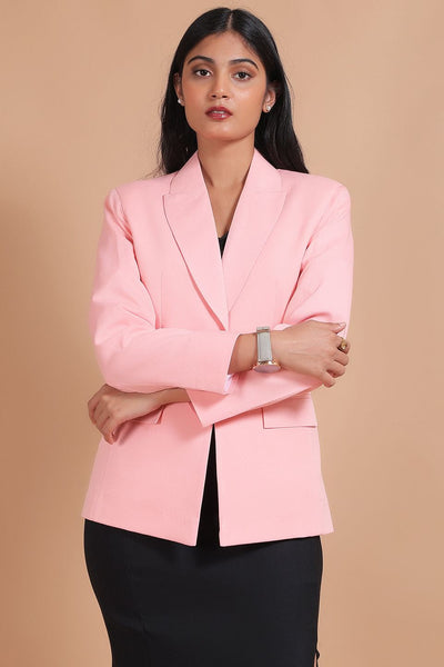 Polyester Cotton Pink 1 Blazer