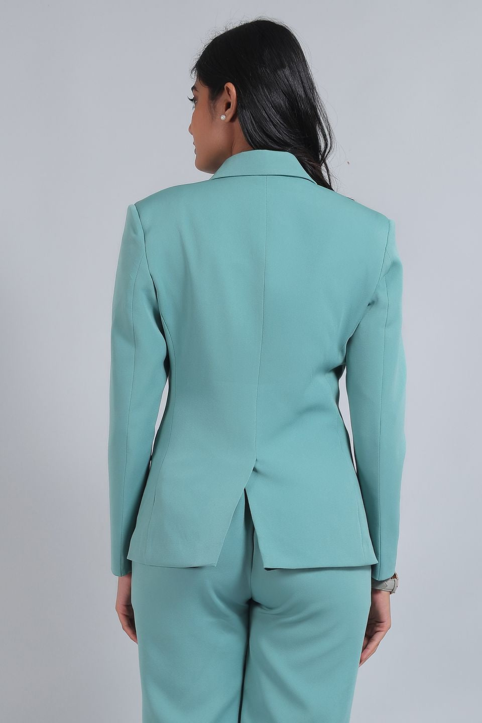 Polyester Cotton Green Blazer