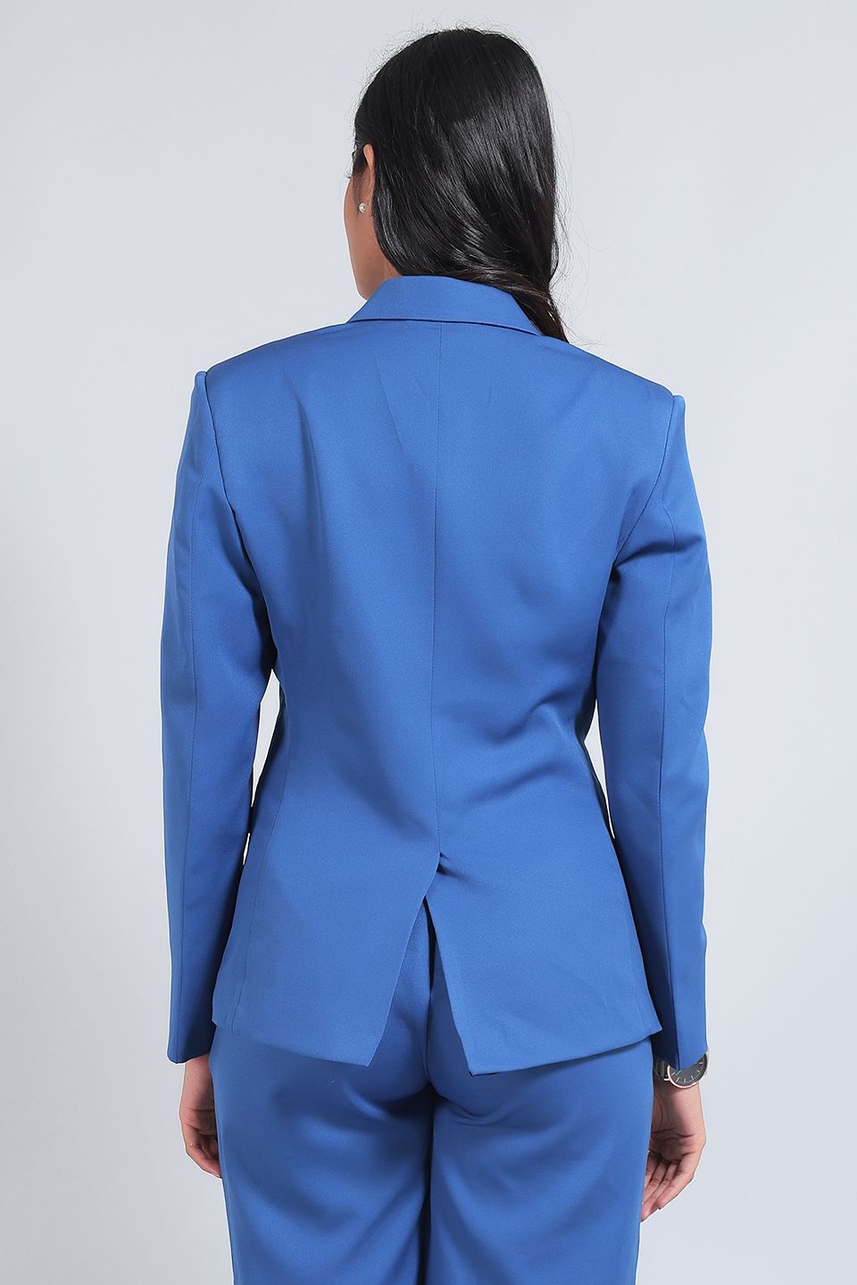 Polyester Cotton Blue Blazer