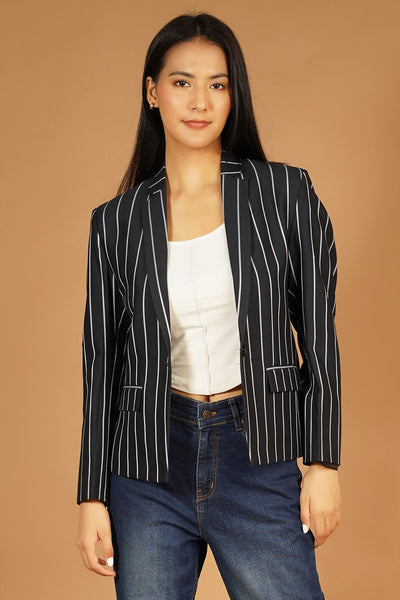 Polyester Cotton Blue Blazer