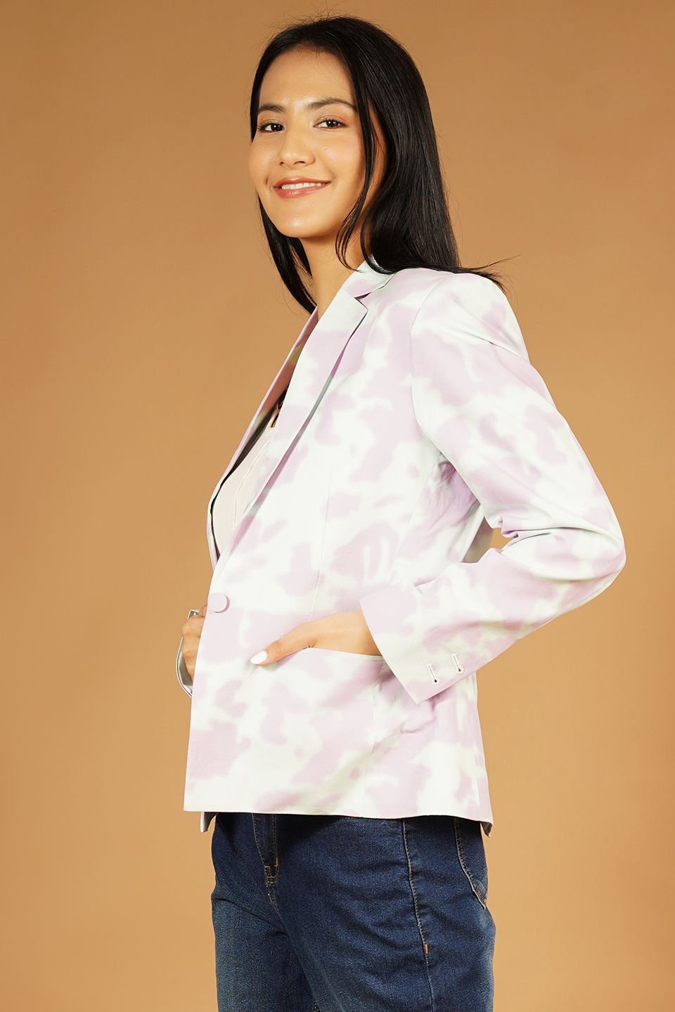 100% Premium Cotton Pink Blazer