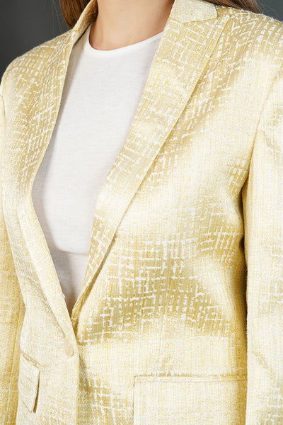 Polyester Cotton Gold Blazer