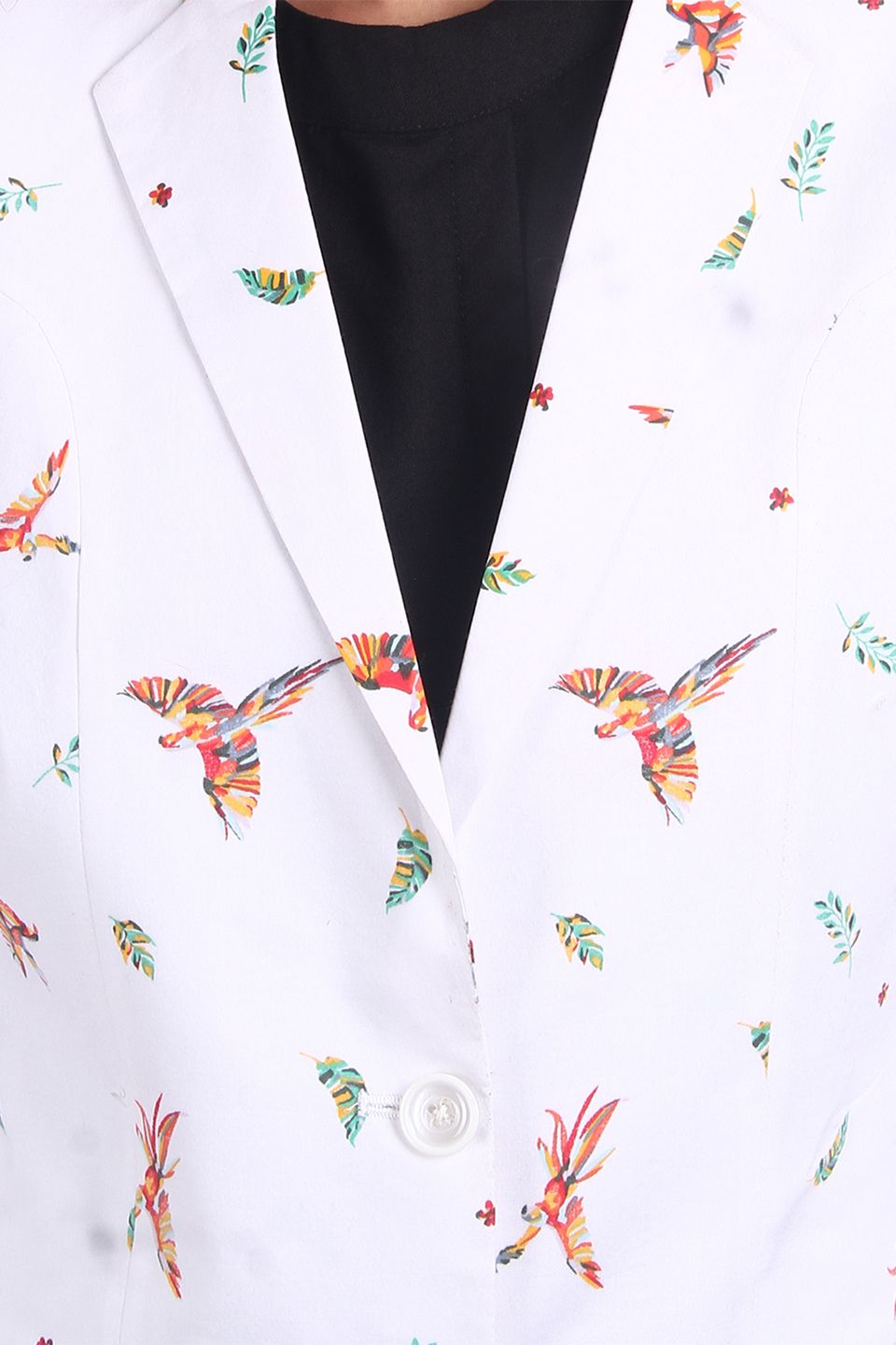 100% Premium Cotton White Blazer