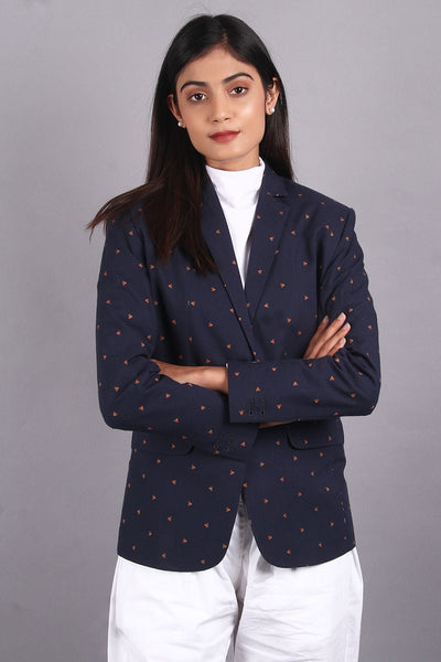 100% Premium Cotton Blue Blazer