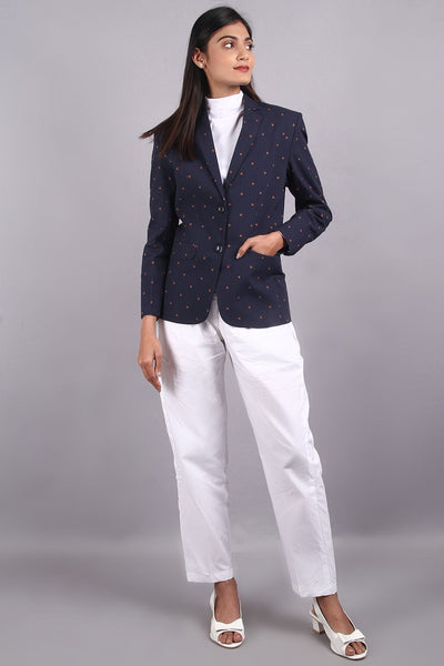 100% Premium Cotton Blue Blazer