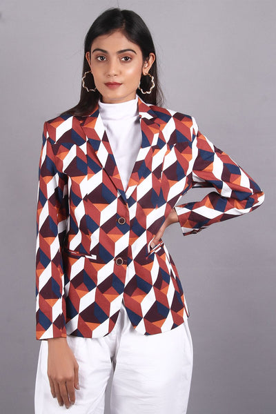 100% Premium Cotton Red Blazer