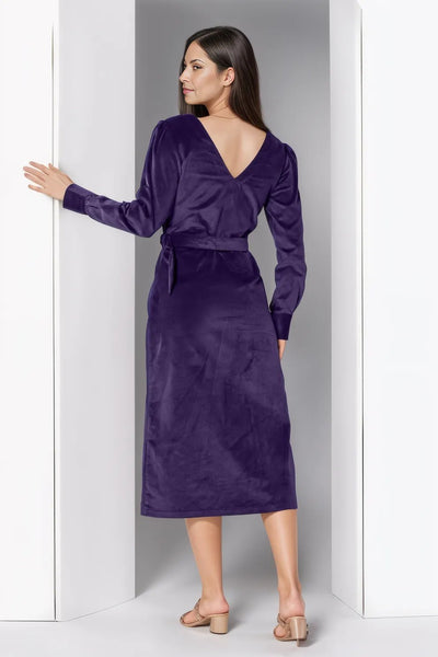 Corduroy Purple Midi Dress