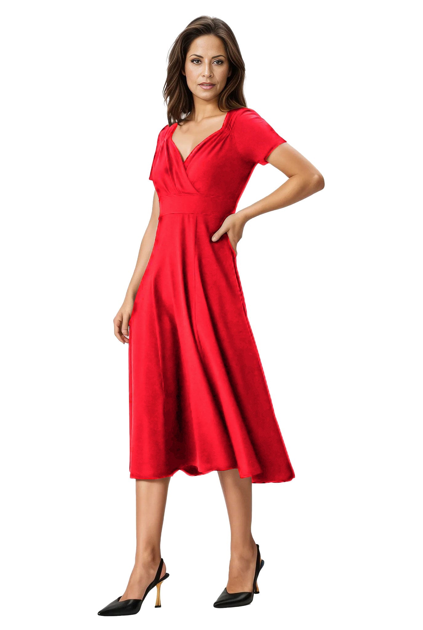 Sweetheart Cotton Jersey Empire Dress