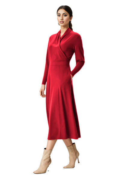 Cotton Jersey Surplice Dress