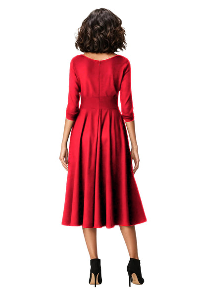 Cotton Jersey Pleat Waist Dress