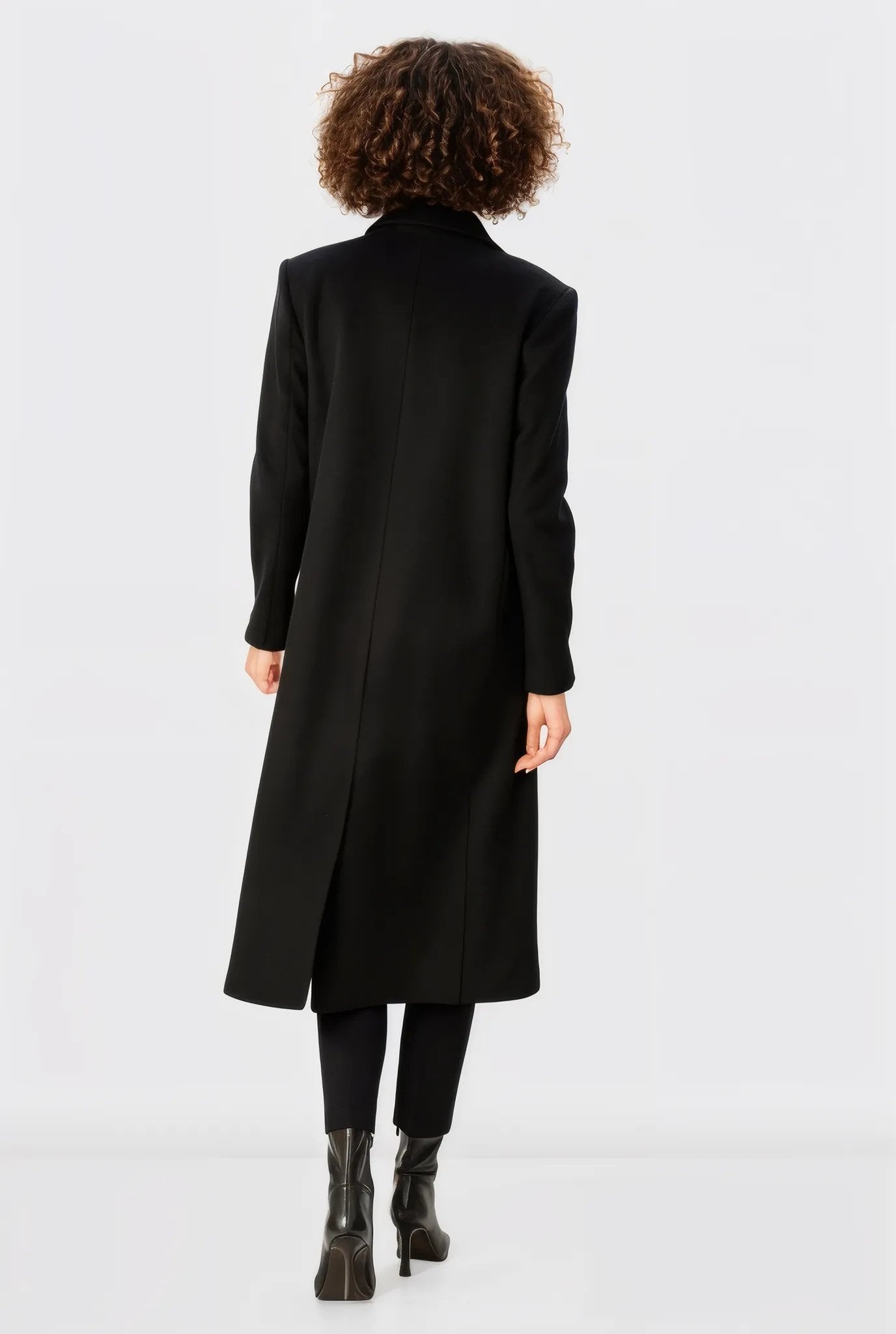 Melton-Look Wool Blend Trench Coat