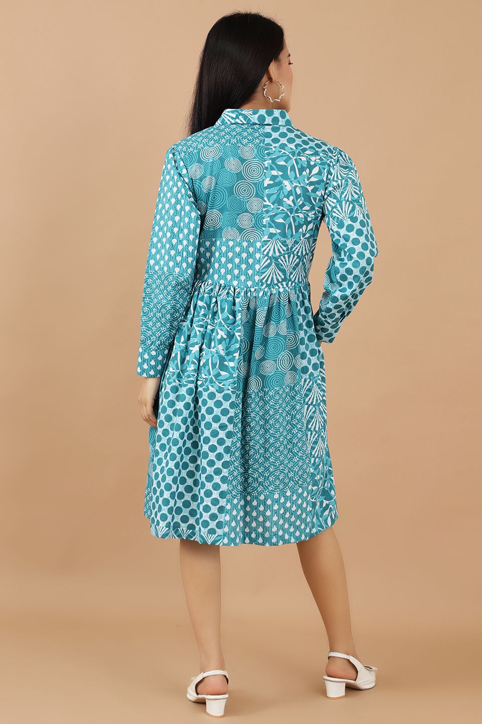 Jaipur Cotton Green Dress